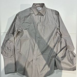Charles Tyrwhitt dress shirt twill grey 16.5 length 34 new condition